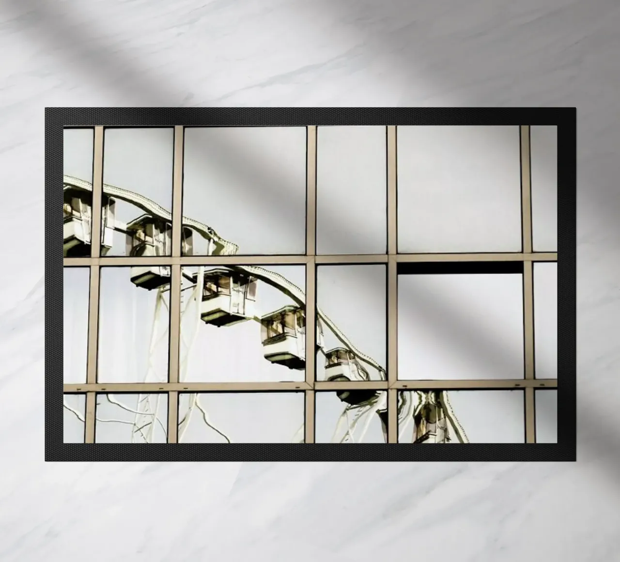 Ferris Wheel Reflection Fußmatte von Babett Schultze