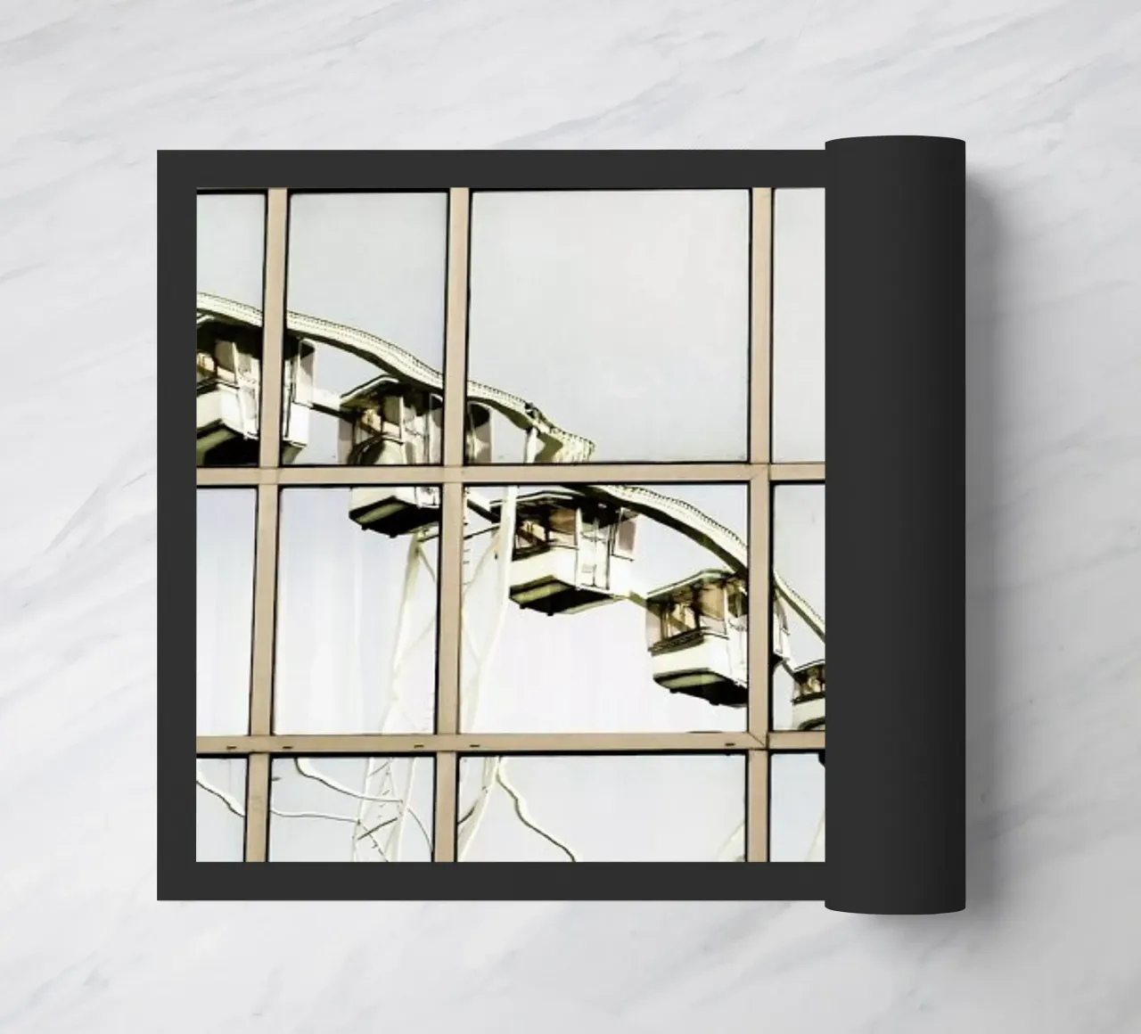 Ferris Wheel Reflection Fußmatte von Babett Schultze