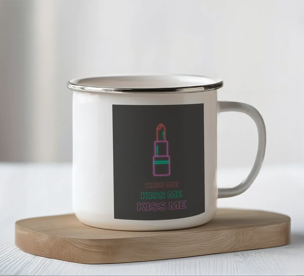 Neon Kiss tazza in smalto da Dreamer10
