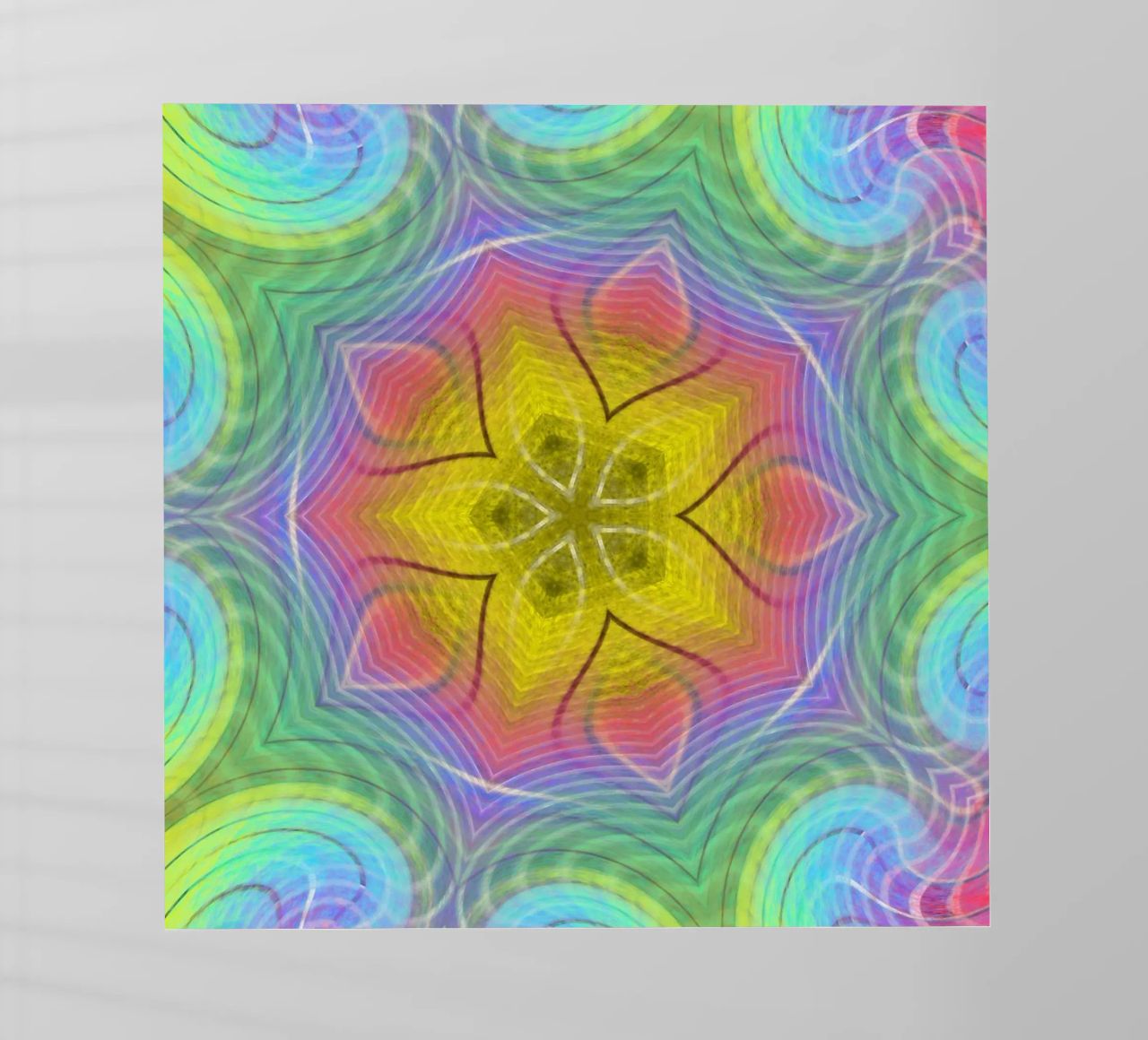 Spettro di colori caleidoscopio, forma di stella con motivo ondulato pellicola backlit da Gürsel Yesil Digital Art