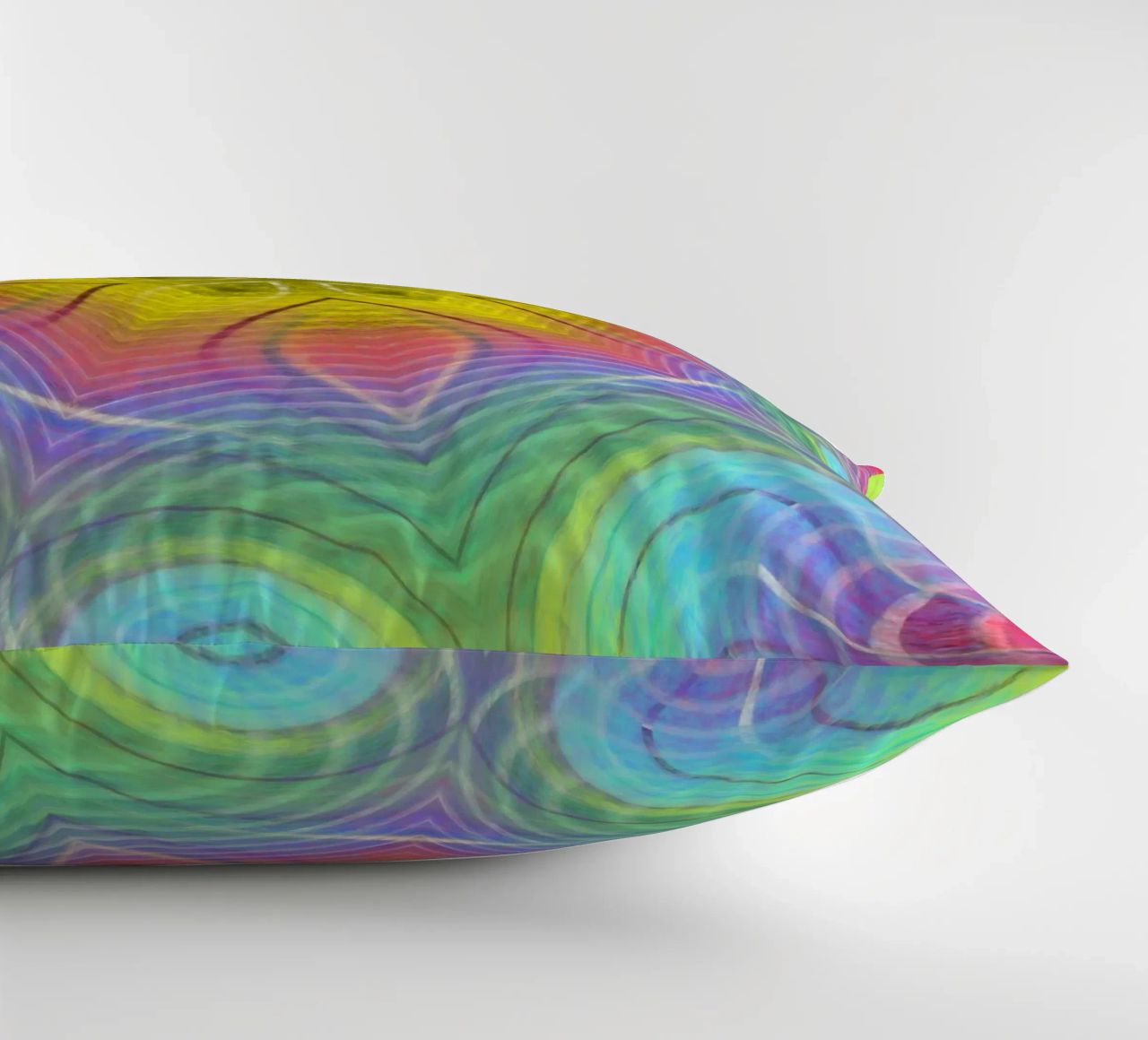 Kaleidoscope colour spectrum, star shape with wavy pattern decorative cushion by Gürsel Yesil Digital Art