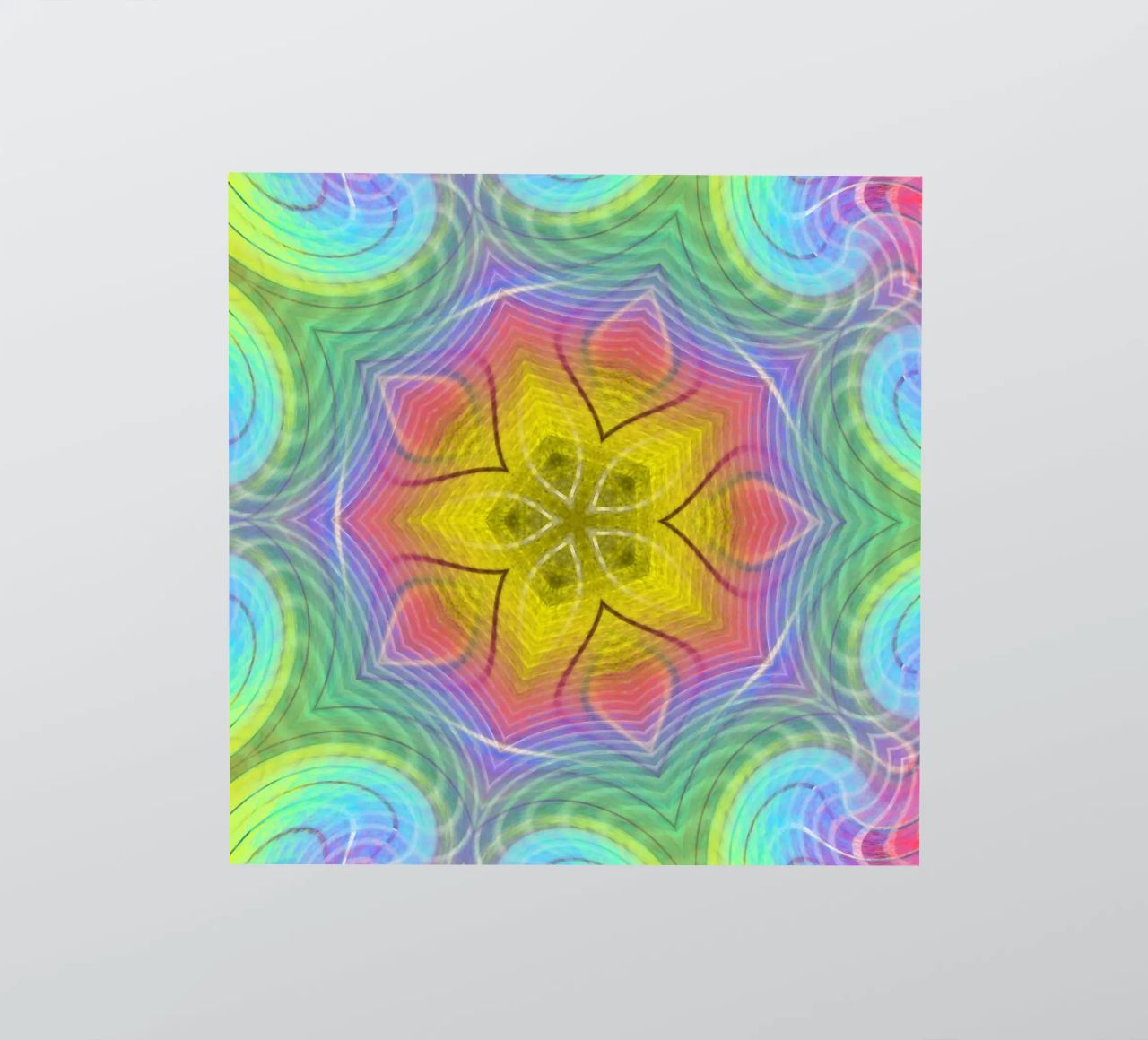 Kaleidoscope colour spectrum, star shape with wavy pattern sticker by Gürsel Yesil Digital Art
