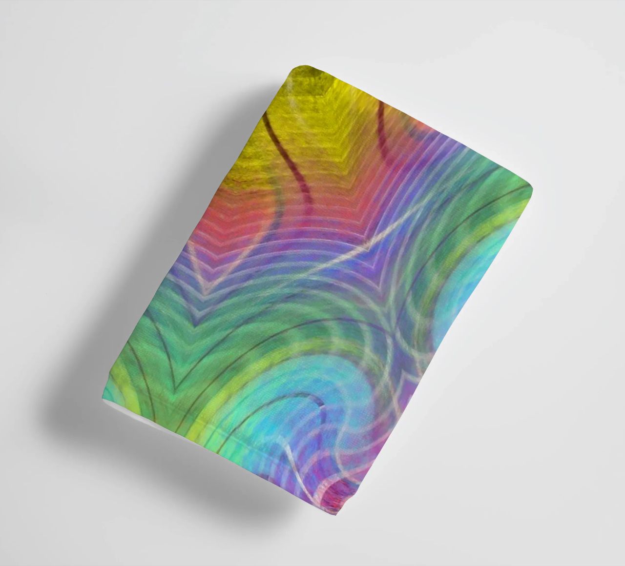 Kaleidoscope colour spectrum, star shape with wavy pattern towel by Gürsel Yesil Digital Art