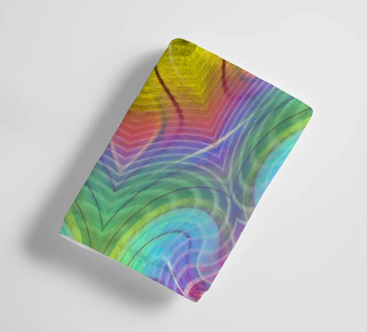 Kaleidoscope colour spectrum, star shape with wavy pattern towel by Gürsel Yesil Digital Art