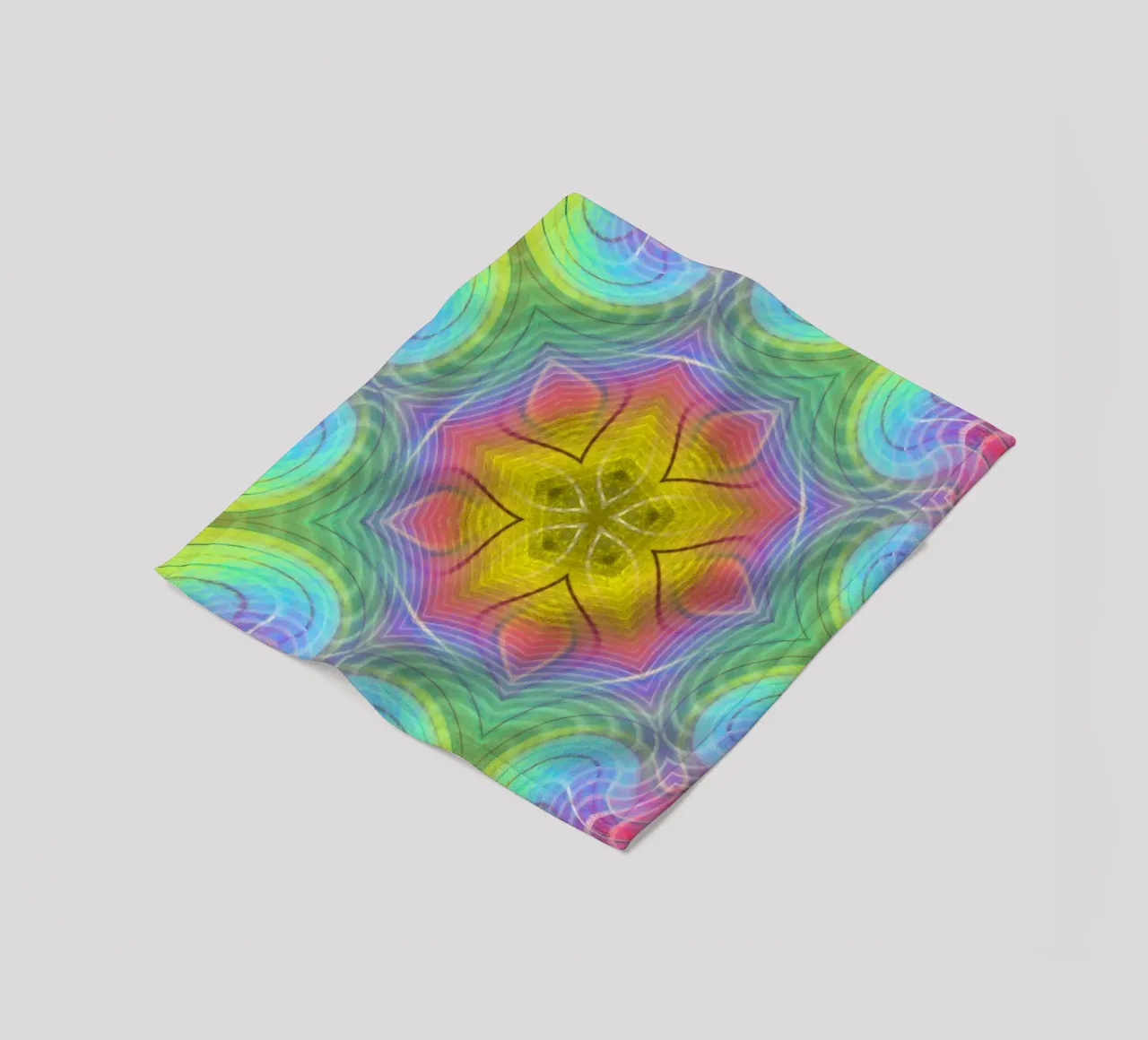 Kaléidoscope spectre de couleurs, forme d'étoile avec motif ondulé plaid polaire de Gürsel Yesil Digital Art