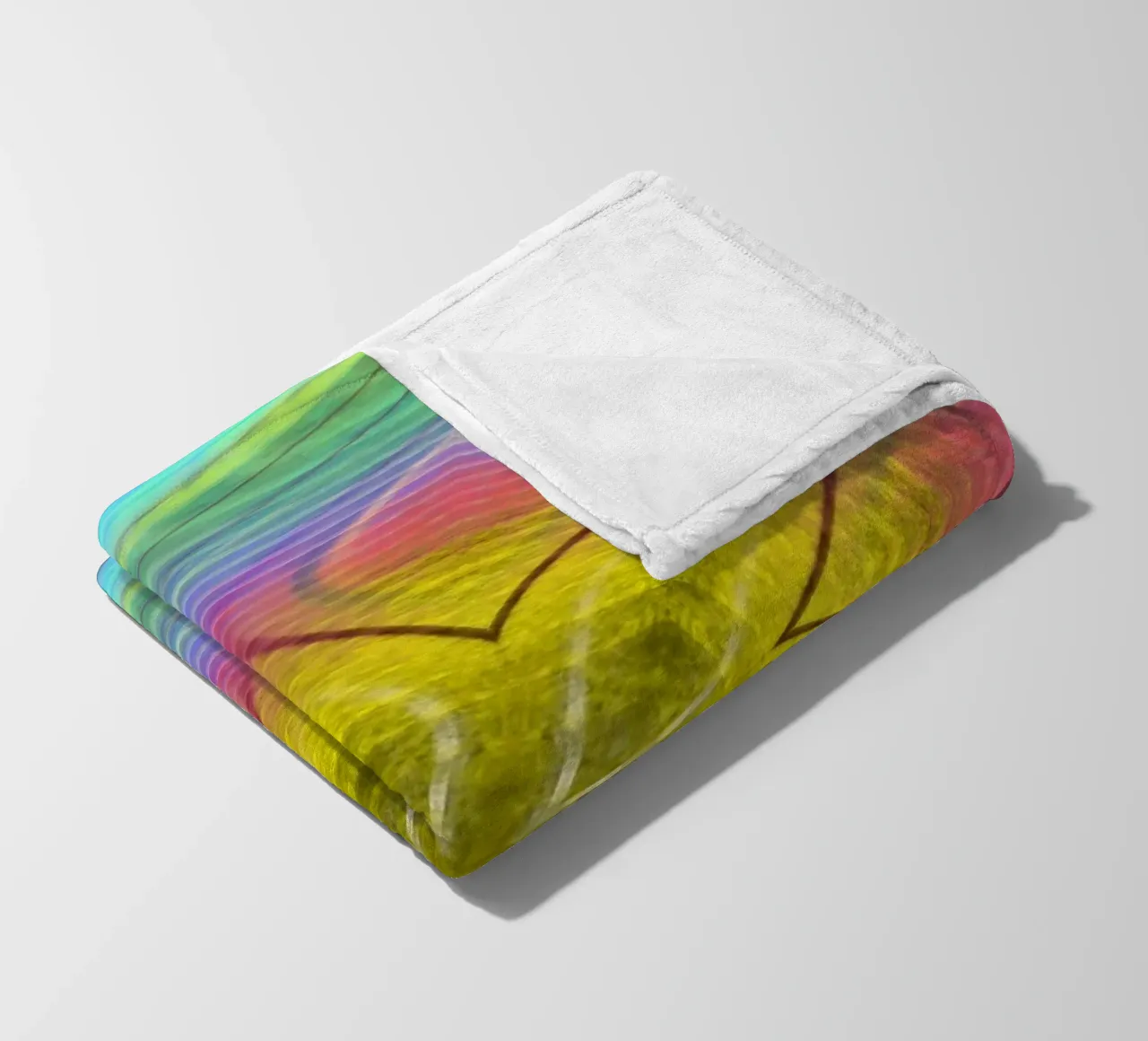 Kaléidoscope spectre de couleurs, forme d'étoile avec motif ondulé plaid polaire de Gürsel Yesil Digital Art