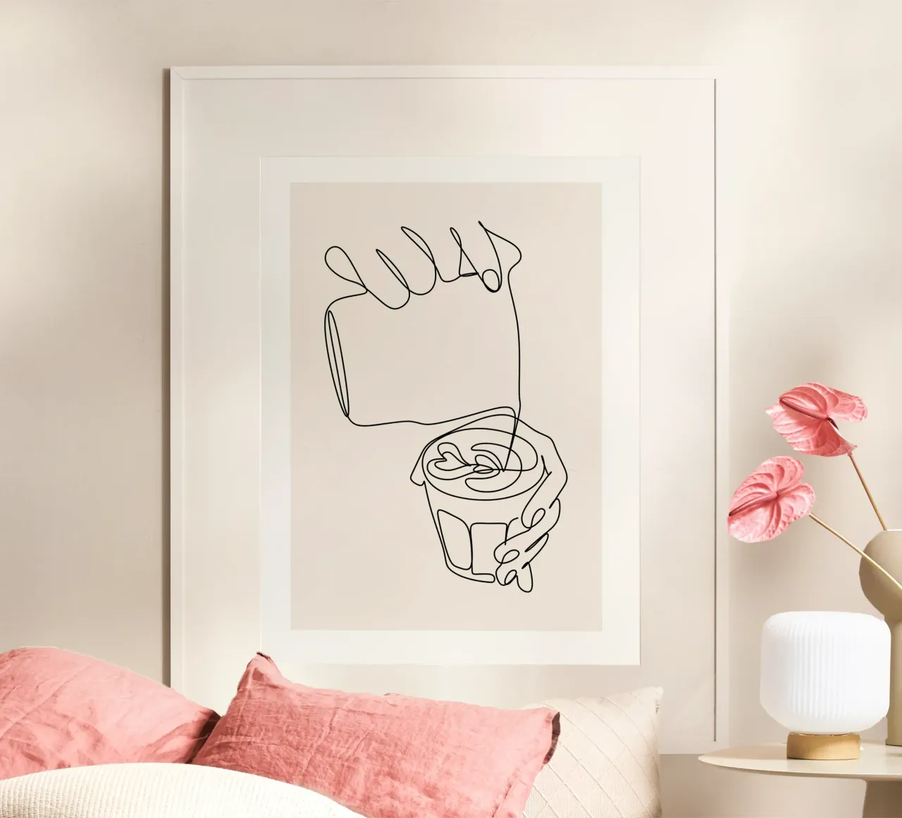 Coffee Art poster con telaio in plastica da Dreamer10