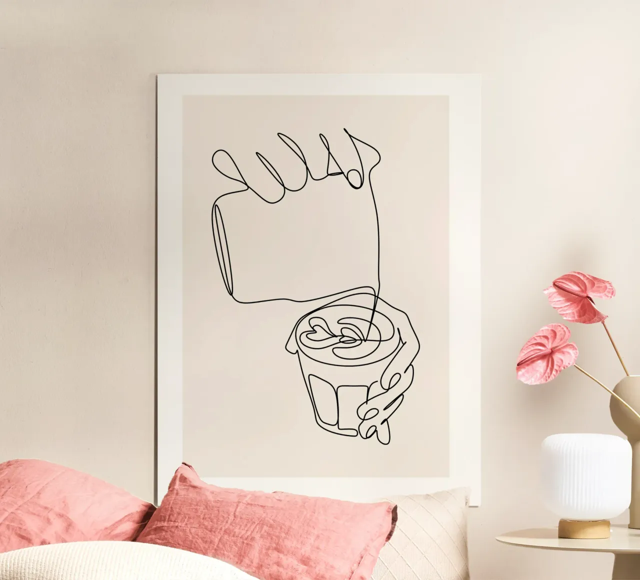 Coffee Art poster con telaio in plastica da Dreamer10
