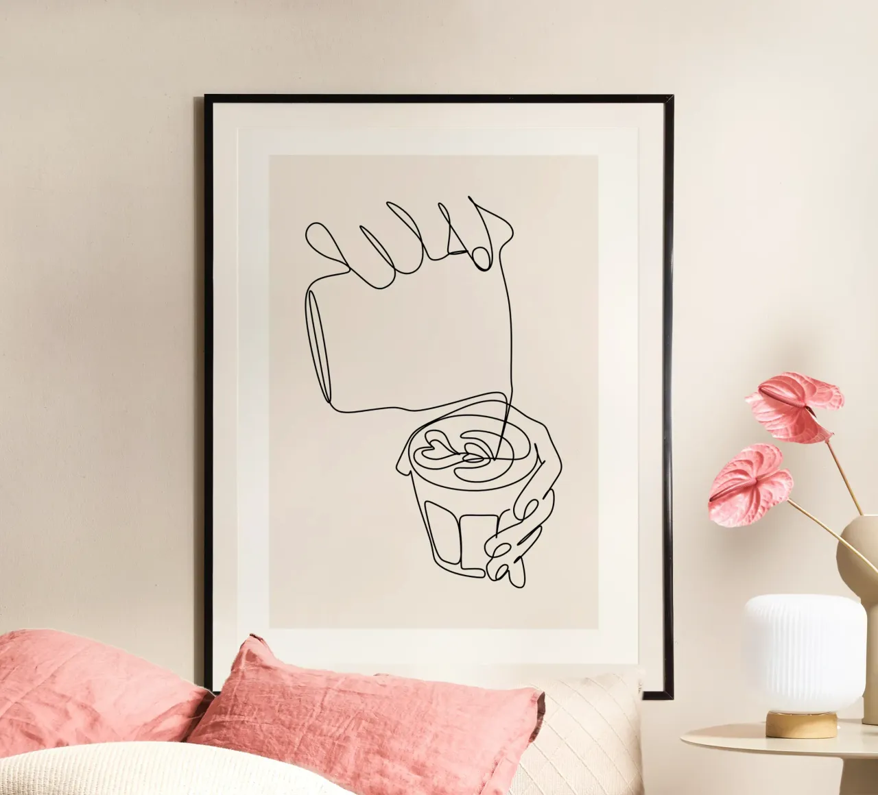 Coffee Art poster con telaio in plastica da Dreamer10