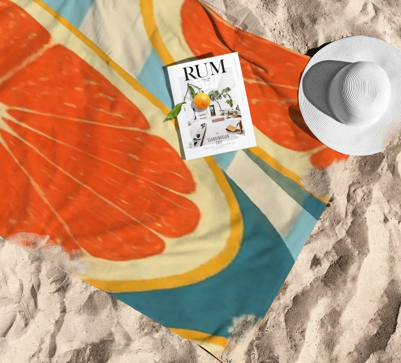 Grapefruit strandhanddoek van Gypsy Galleria