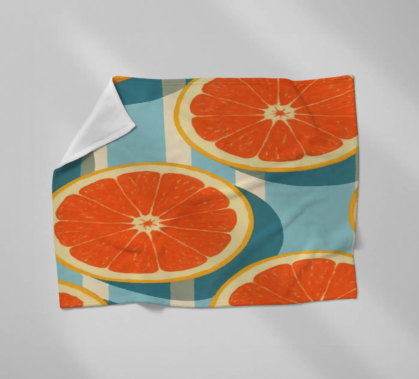 Grapefruit fleece blanket by Gypsy Galleria