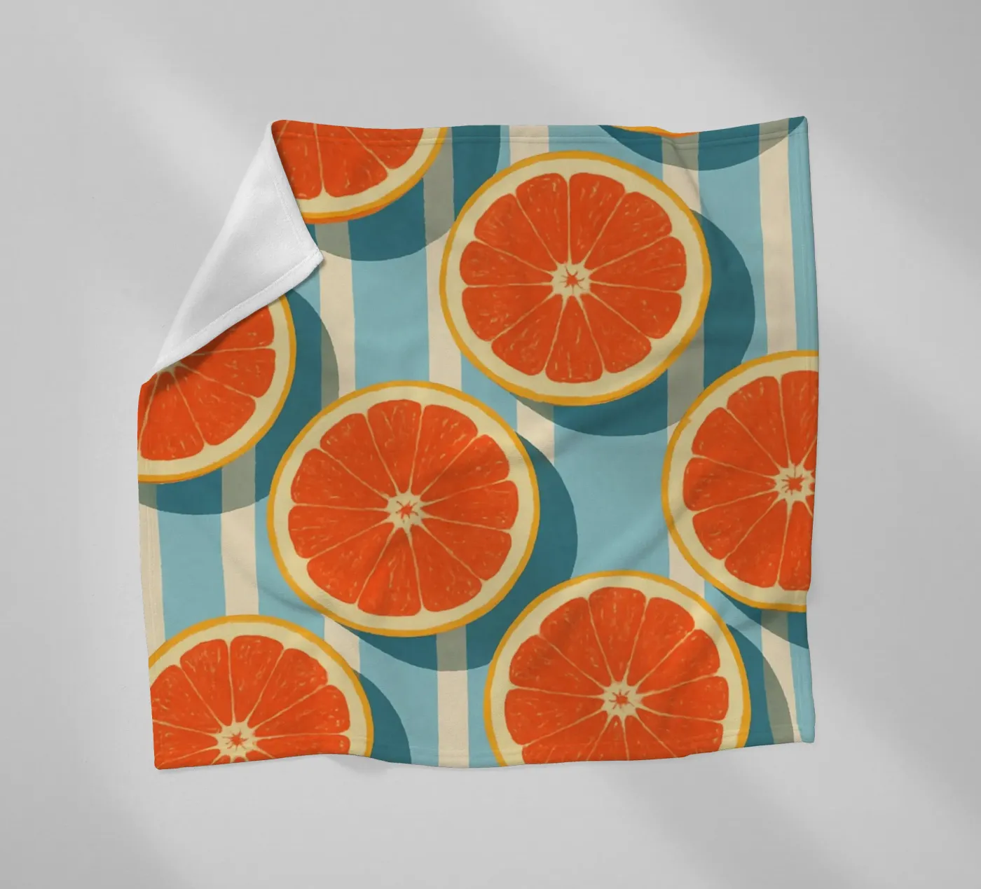 Grapefruit fleece blanket by Gypsy Galleria