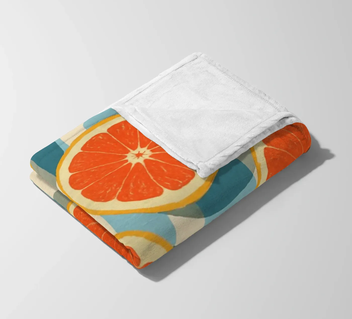 Grapefruit fleece blanket by Gypsy Galleria