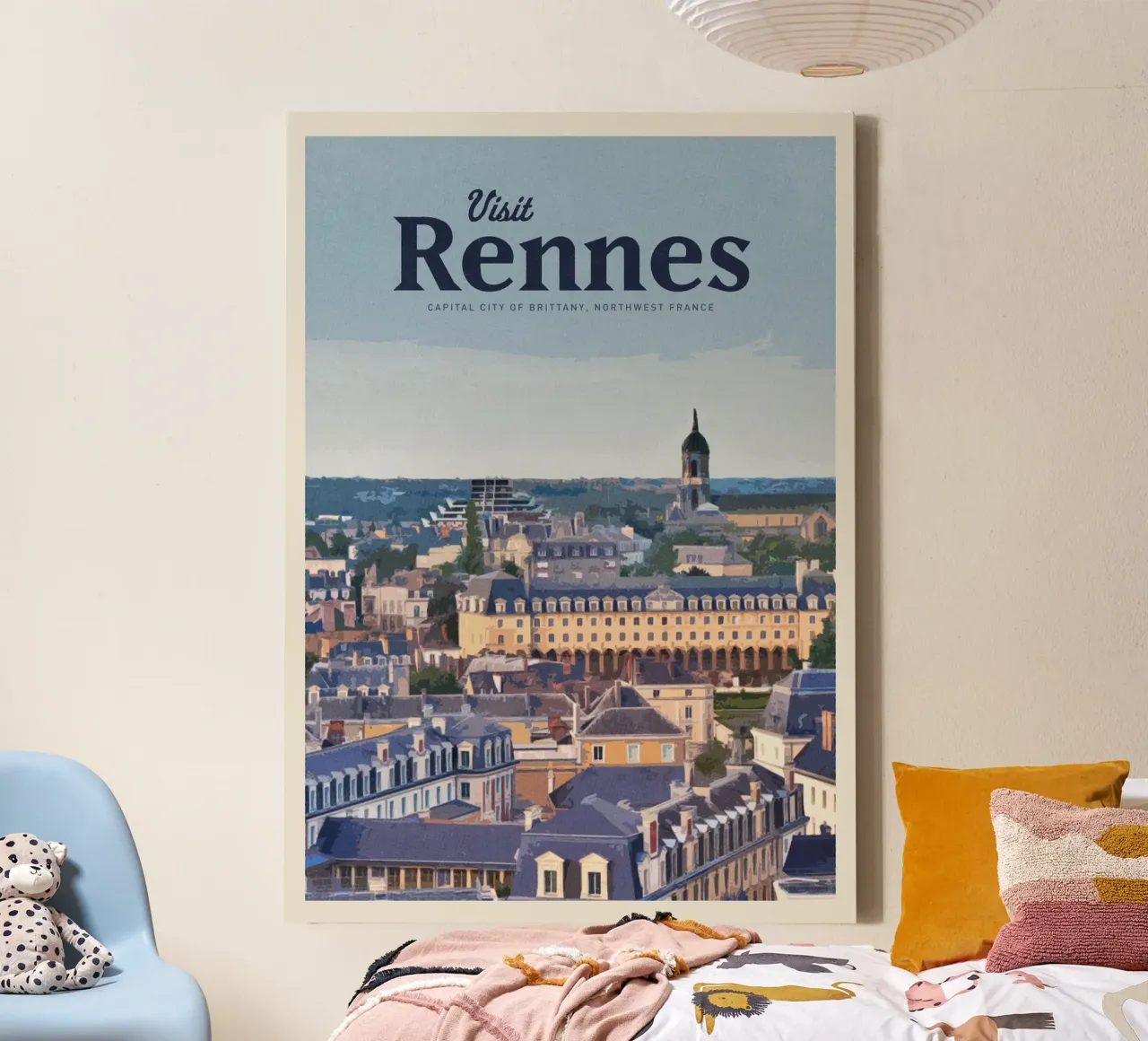 Reizen naar Rennes canvas met Baklijst van Mercury Club