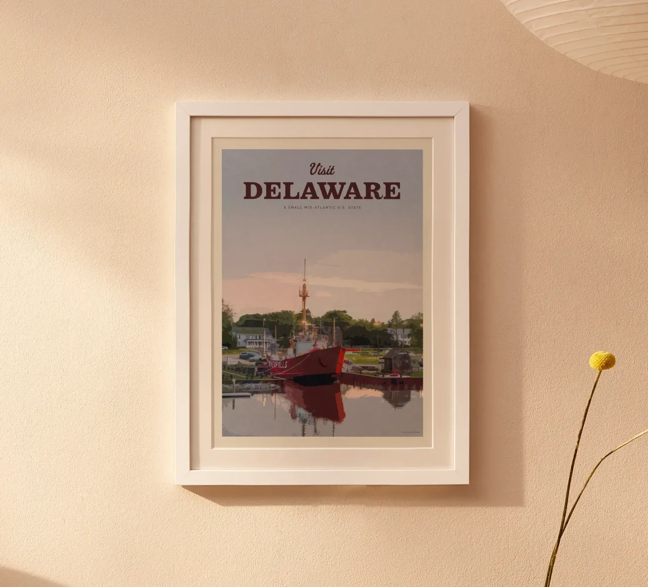 Viaggio nel Delaware poster con telaio in alluminio da Mercury Club