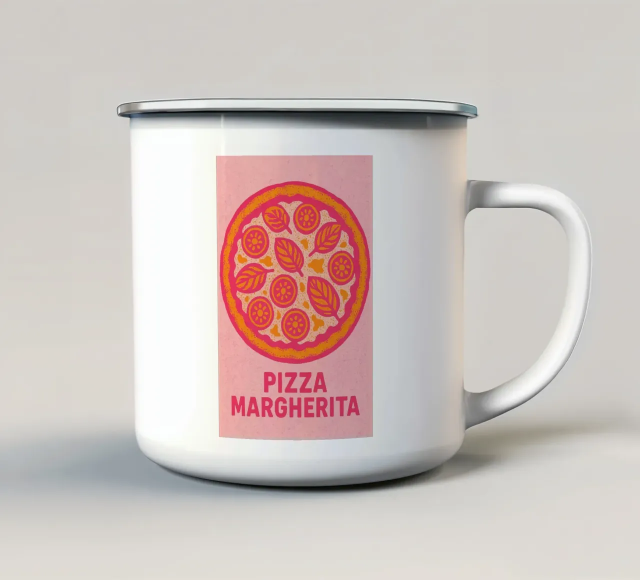Pizza Margherita tazza in smalto da Gypsy Galleria