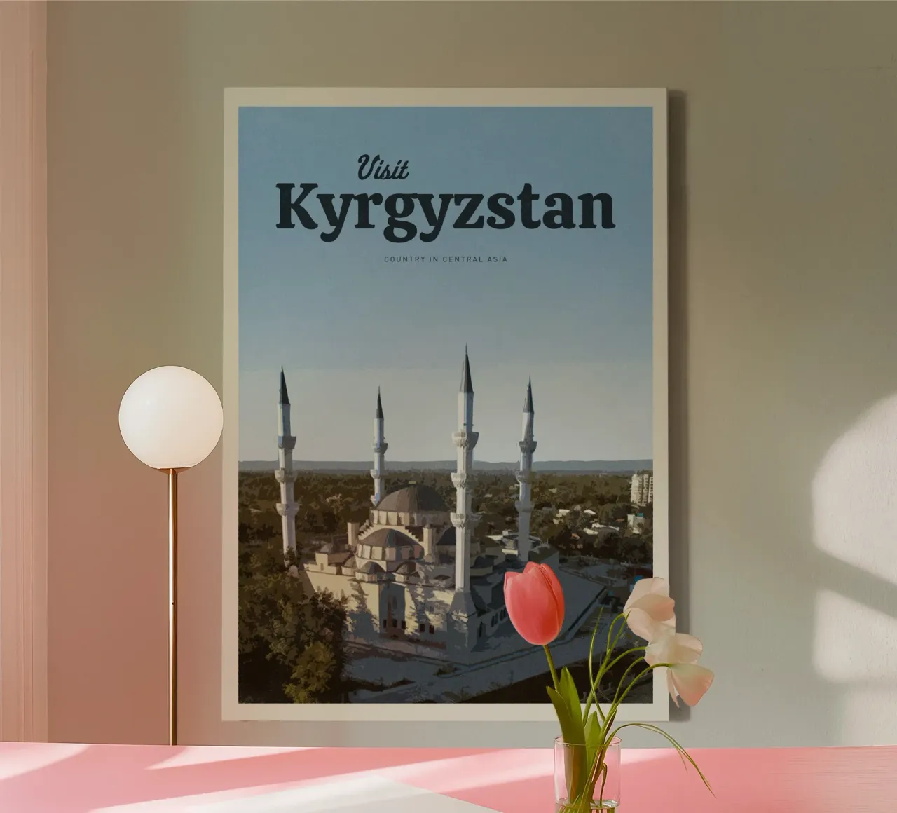 Reizen naar Kirgizië canvas met Baklijst van Mercury Club
