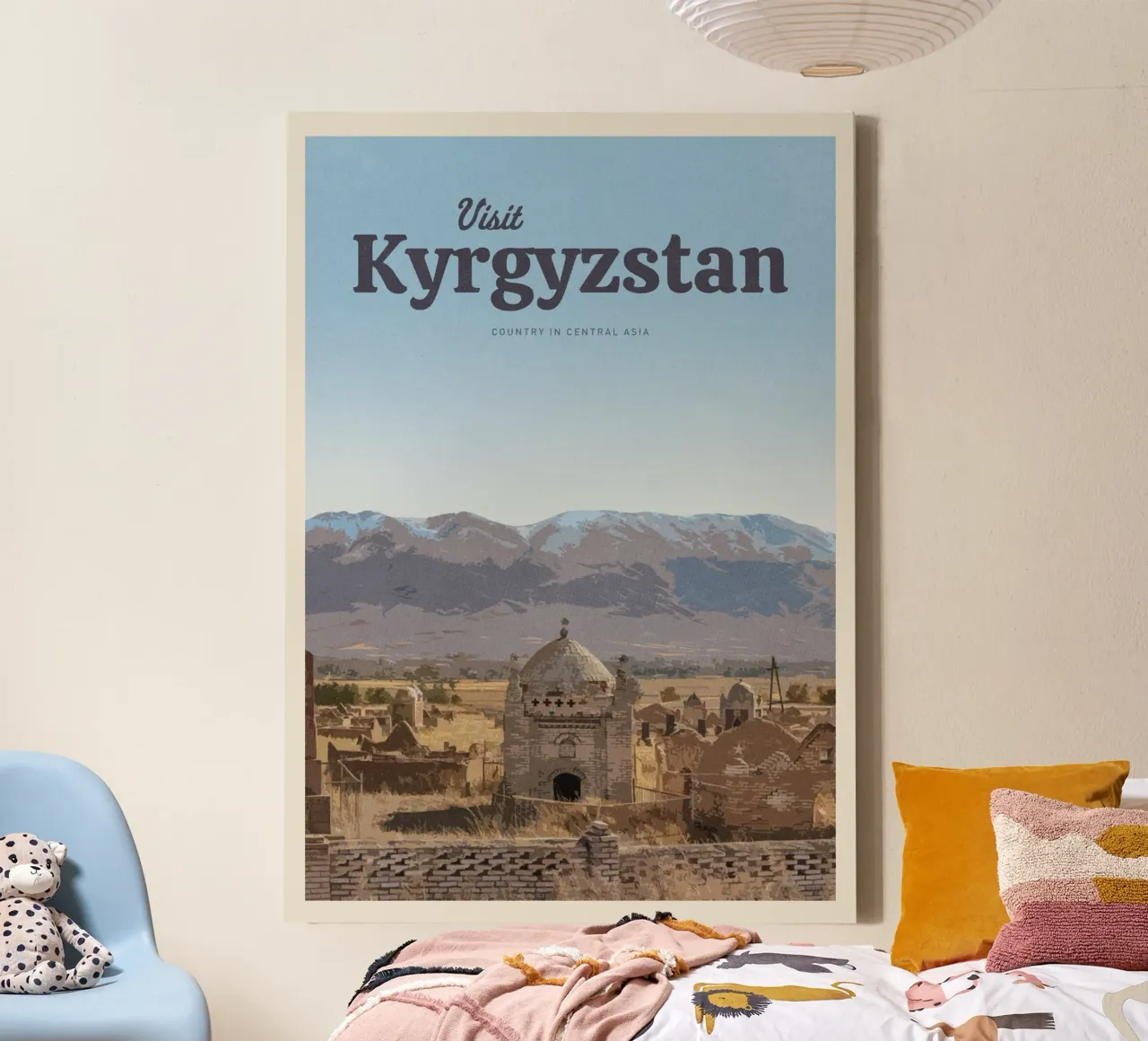Reizen naar Kirgizië canvas met Baklijst van Mercury Club
