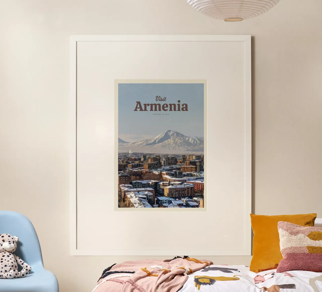 Viaggio in Armenia poster con telaio in legno da Mercury Club
