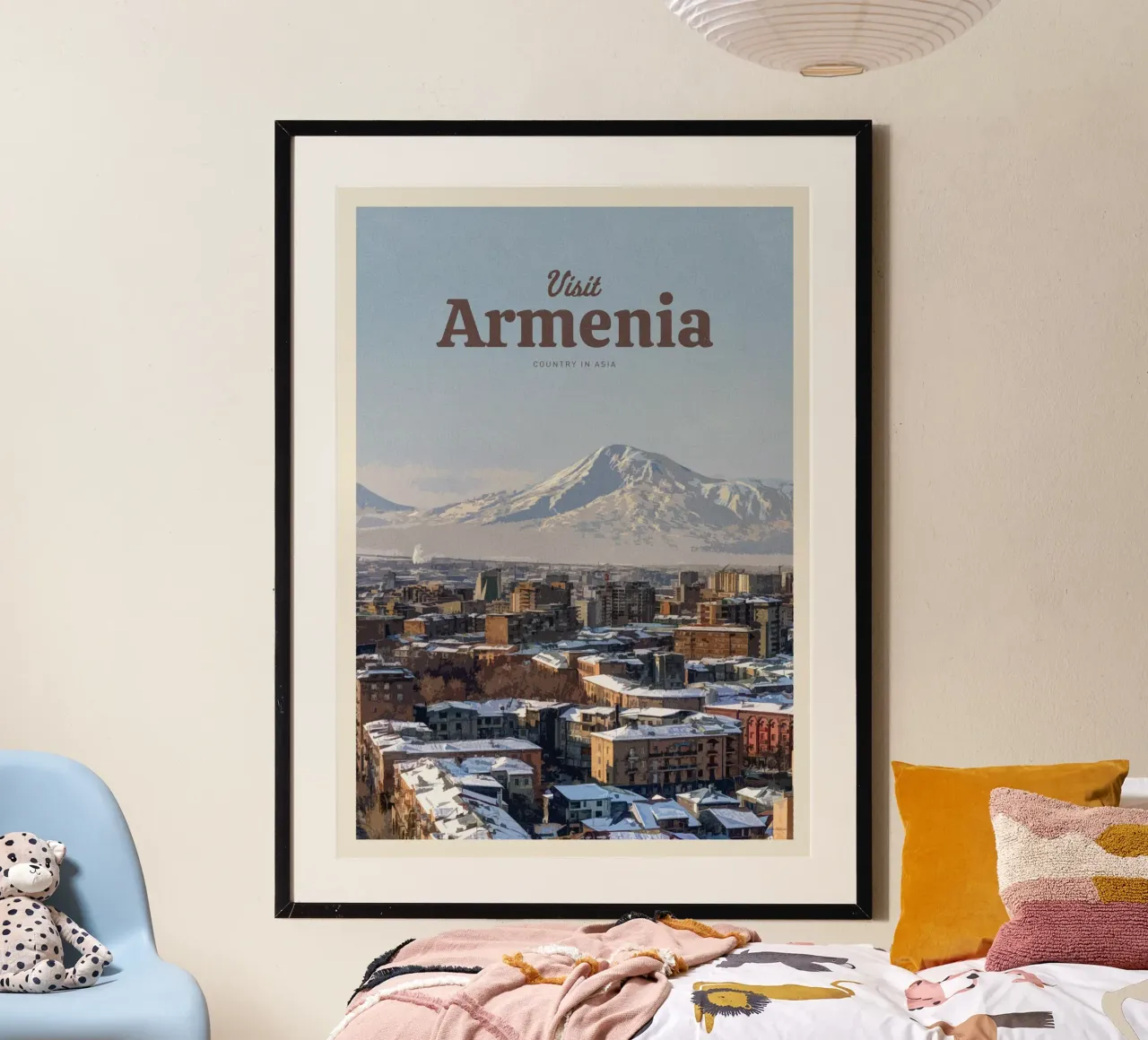 Viaggio in Armenia poster con telaio in legno da Mercury Club