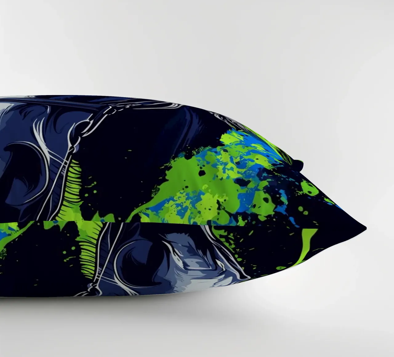Expressive horse portrait in front of splashes of colour decorative cushion by pixelbull - medieval art and more