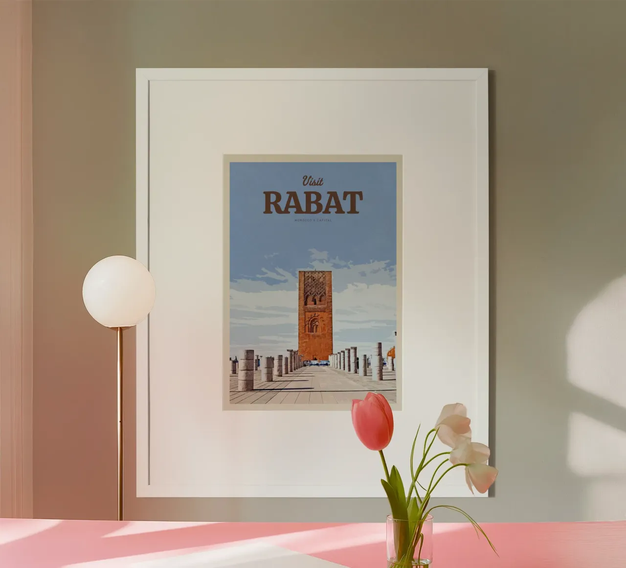 Viaggio a Rabat poster con telaio in alluminio da Mercury Club