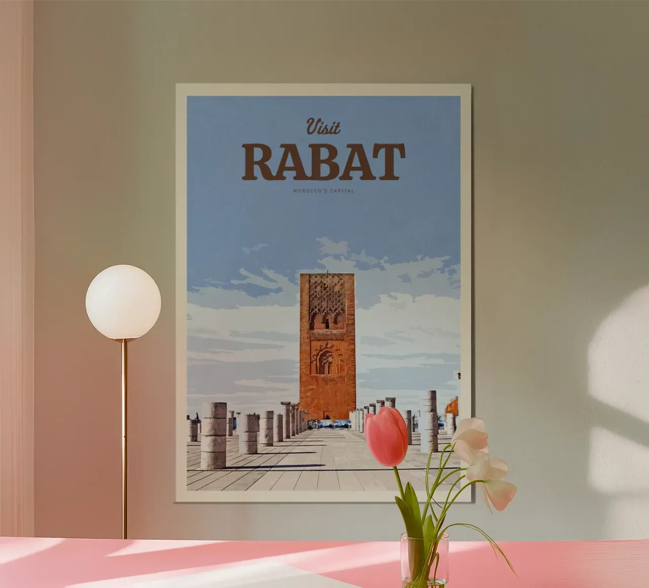 Viaggio a Rabat poster con telaio in alluminio da Mercury Club
