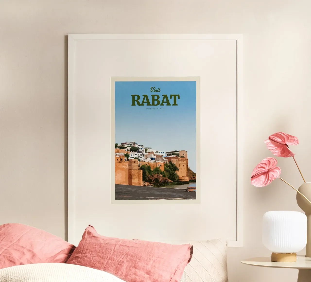 Viaggio a Rabat poster con telaio in legno da Mercury Club