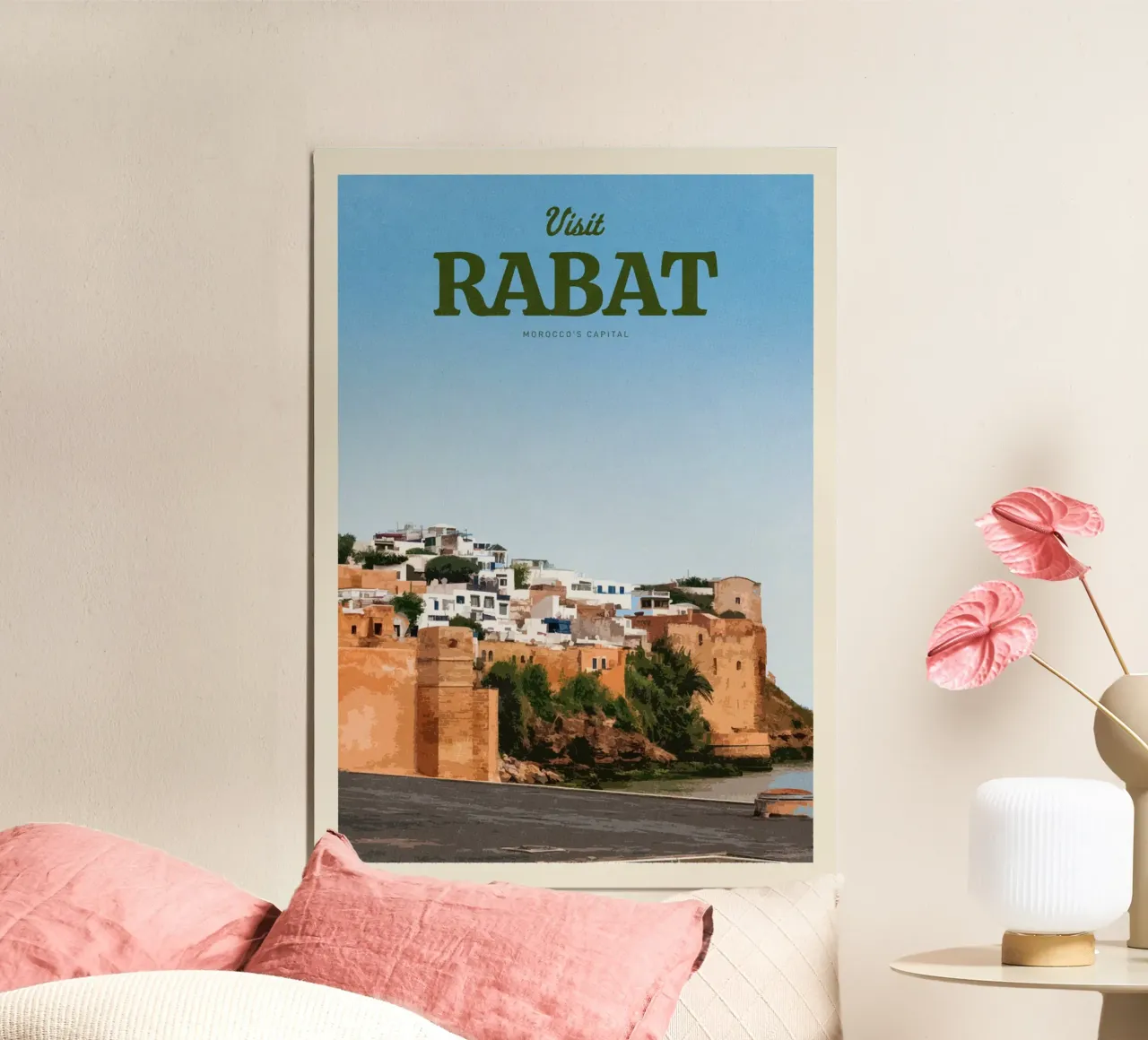 Viaggio a Rabat poster con telaio in legno da Mercury Club