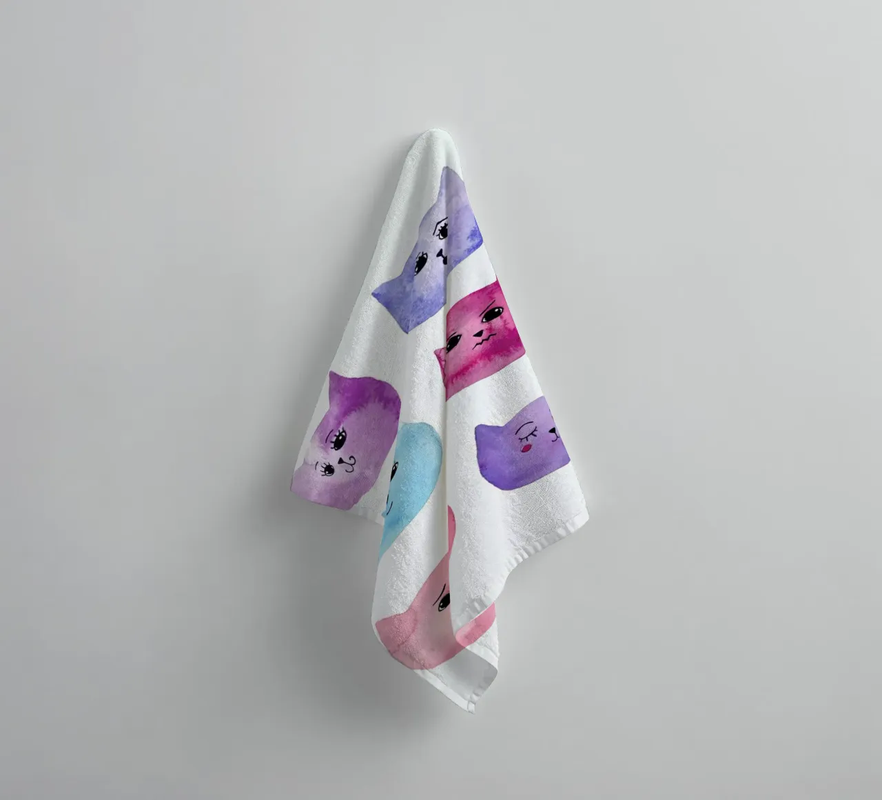 Feline Feelings asciugamano da bagno da Little Flourishes