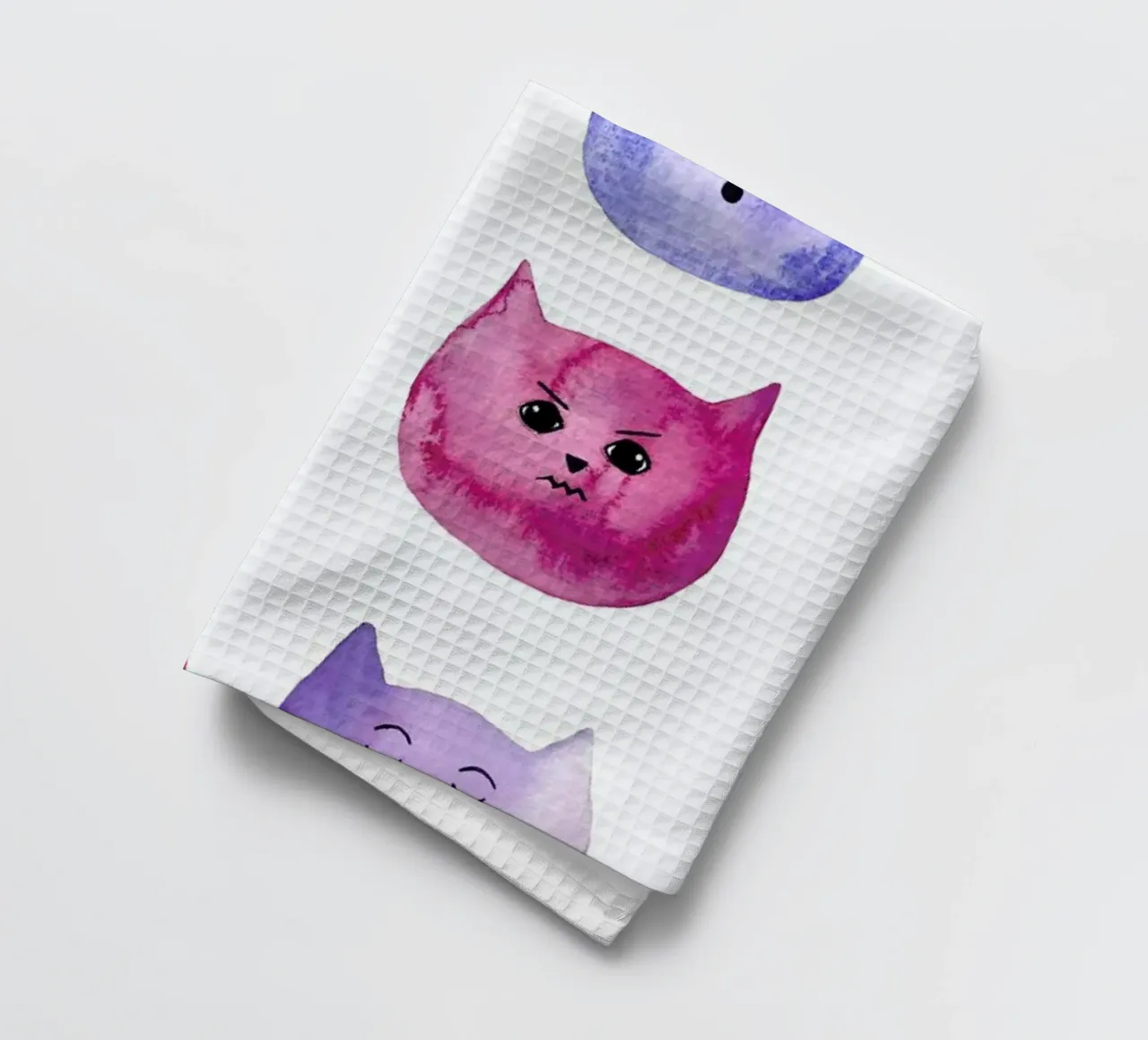 Feline Feelings canovaccio da cucina da Little Flourishes