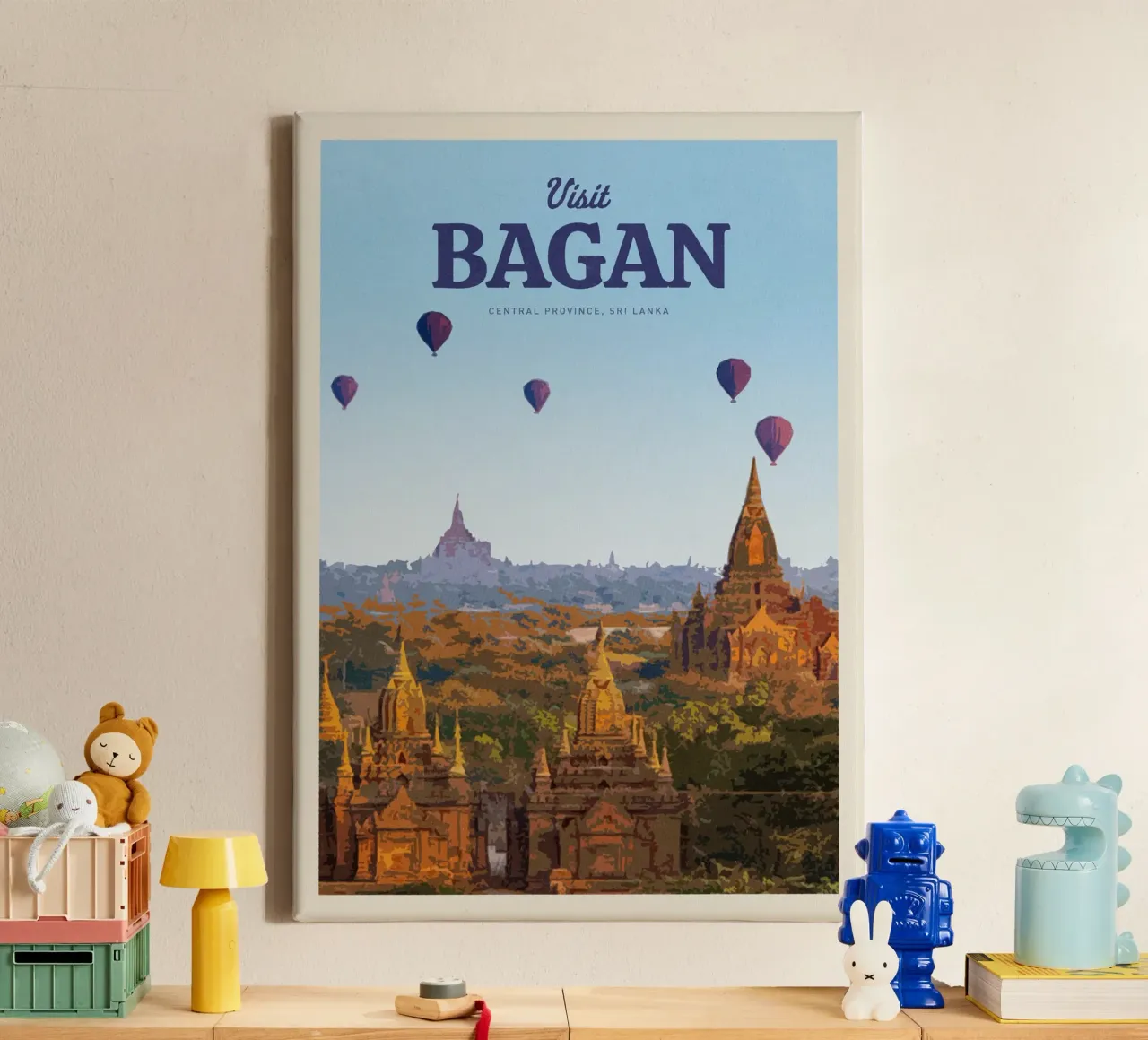 Reizen naar Bagan canvas met Baklijst van Mercury Club
