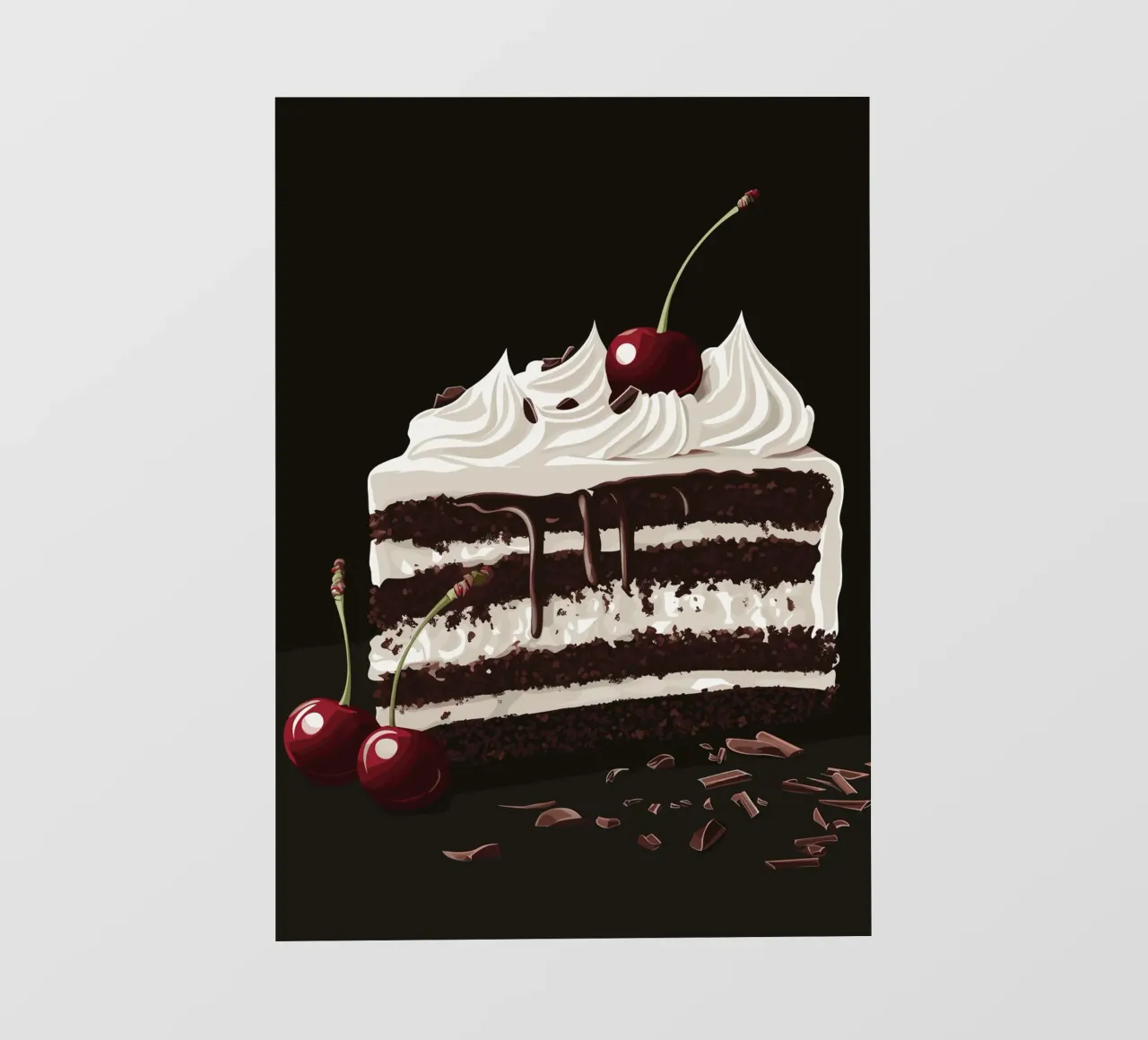 Kirsch della Foresta Nera con ciliegina sulla torta telo in pvc da pixelbull - medieval art and more
