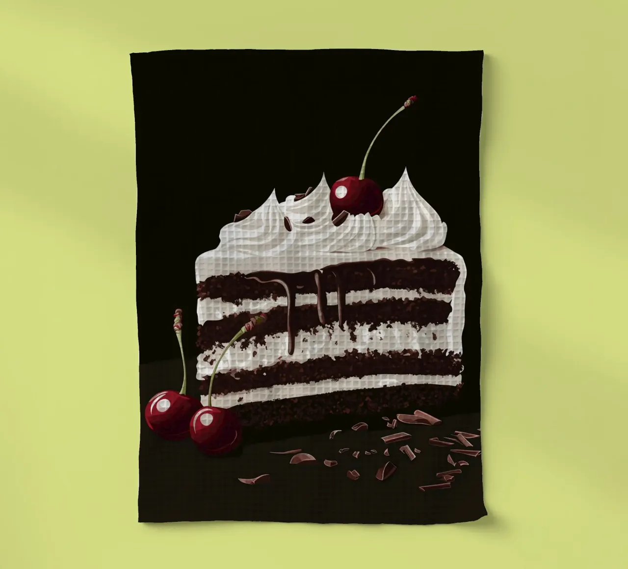 Kirsch della Foresta Nera con ciliegina sulla torta canovaccio da cucina da pixelbull - medieval art and more