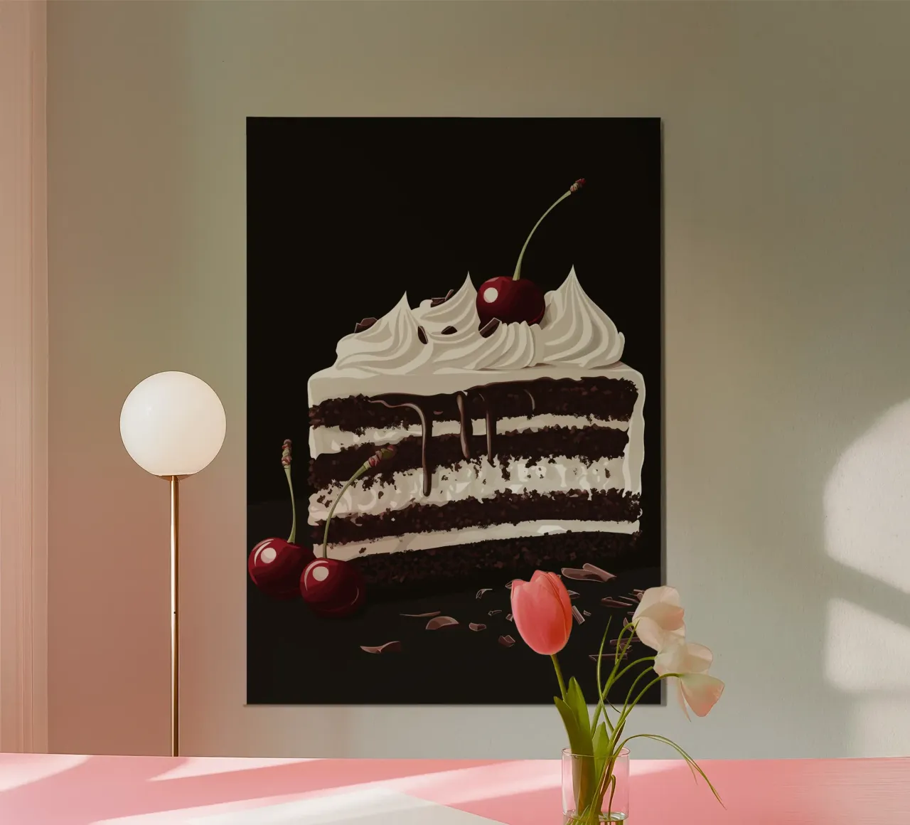 Kirsch della Foresta Nera con ciliegina sulla torta alluminio dibond da pixelbull - medieval art and more