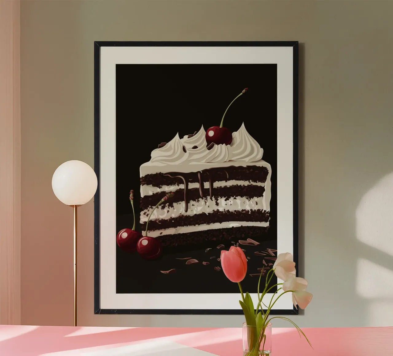 Schwarzwälder Kirsch mit Sahnehäubchen Hahnemühle von pixelbull - medieval art and more