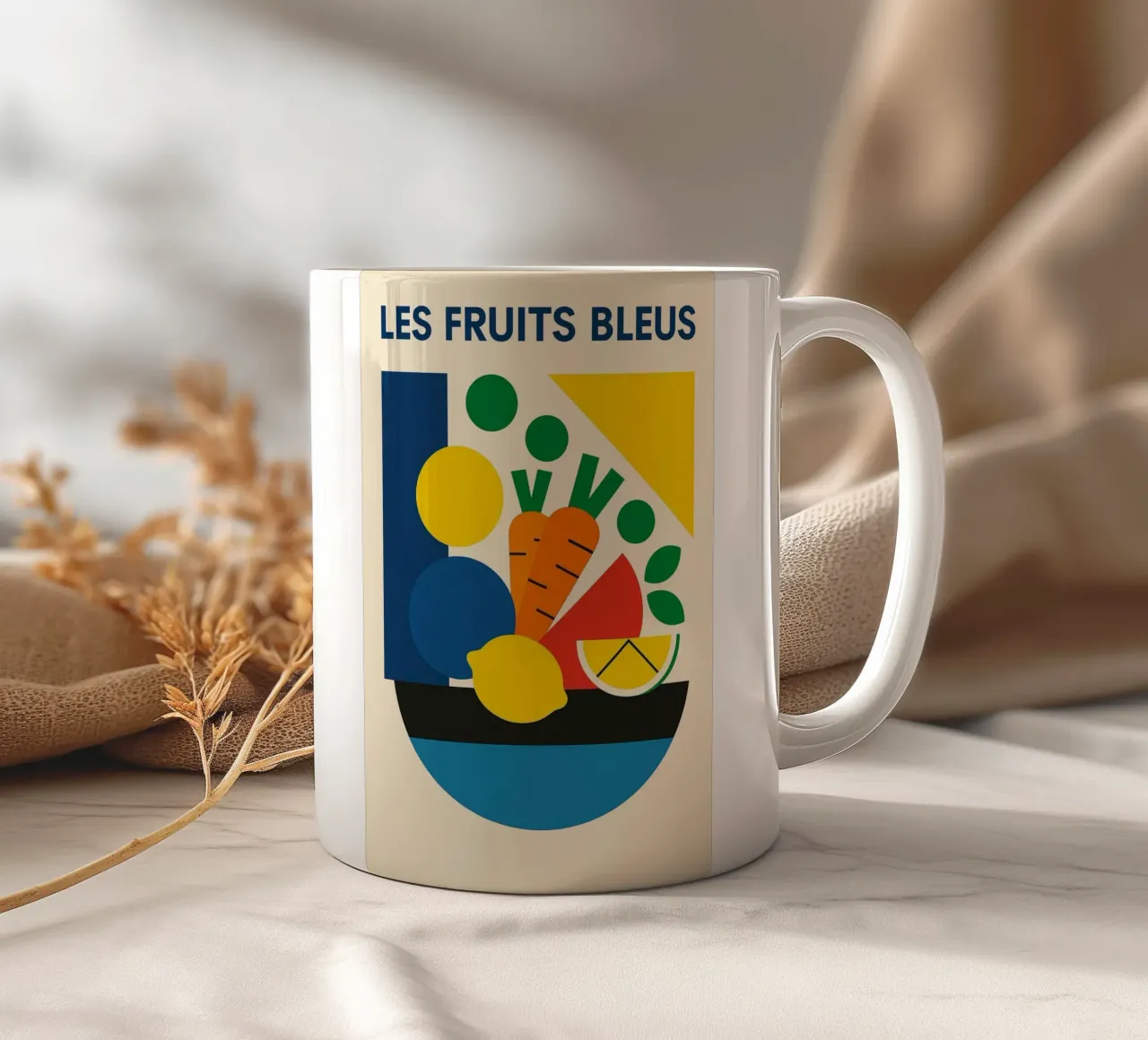 Frutta blu tazza in ceramica da Pop and Fruits - Affiches & posters