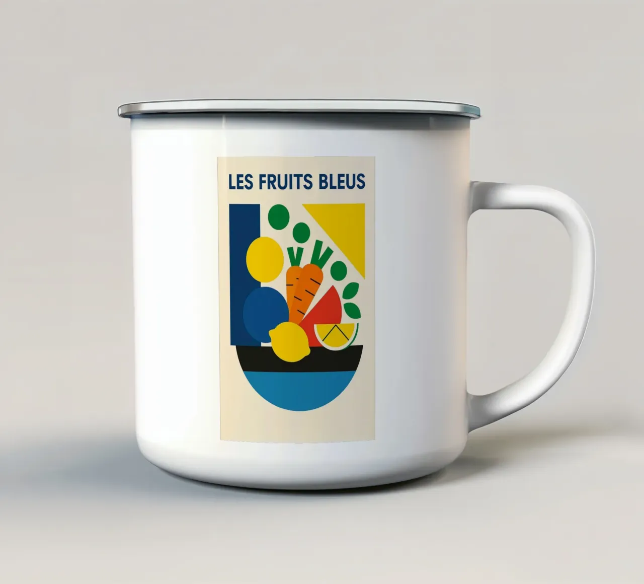 Frutta blu tazza in smalto da Pop and Fruits - Affiches & posters