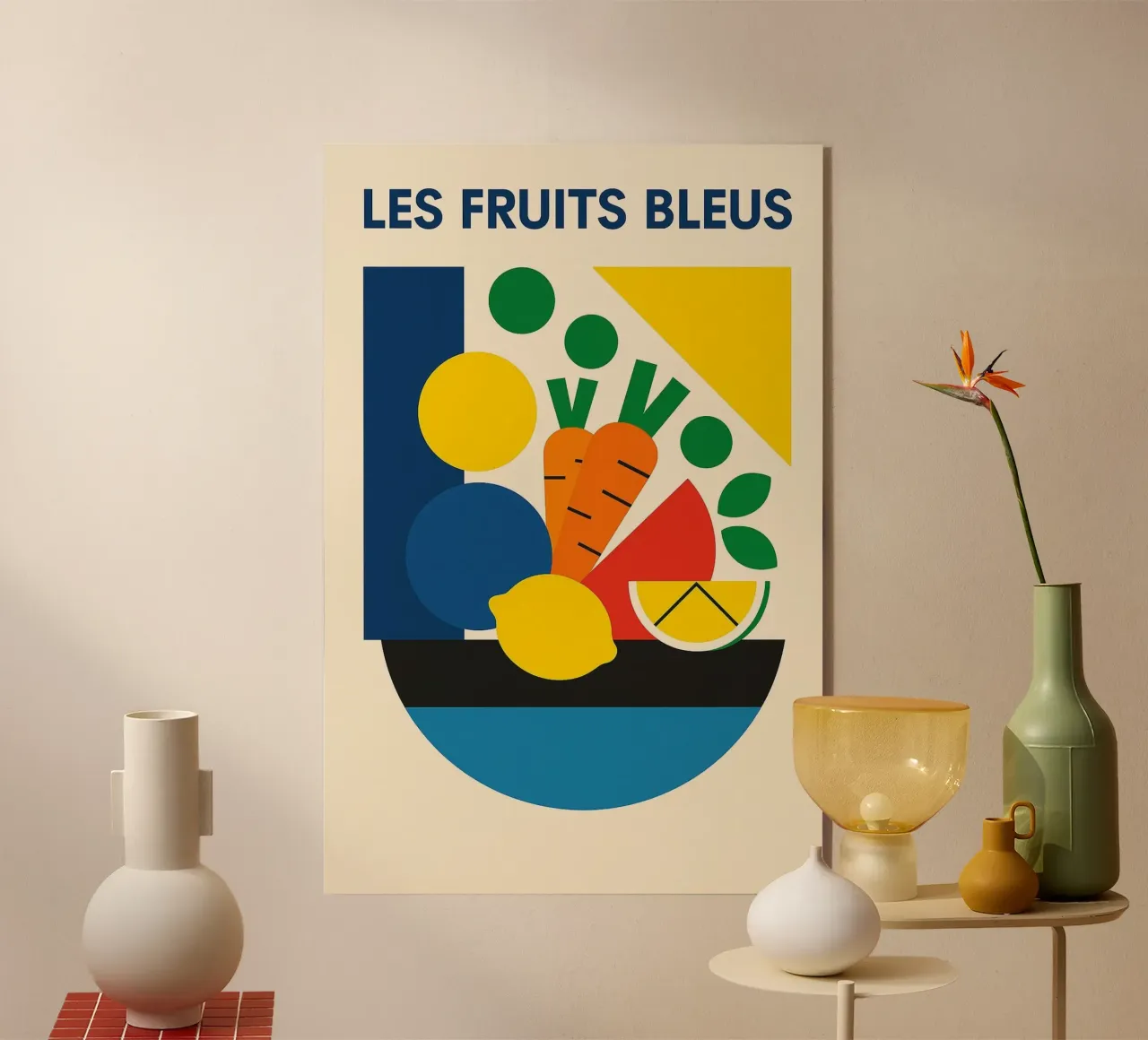Frutta blu plexiglass da Pop and Fruits - Affiches & posters