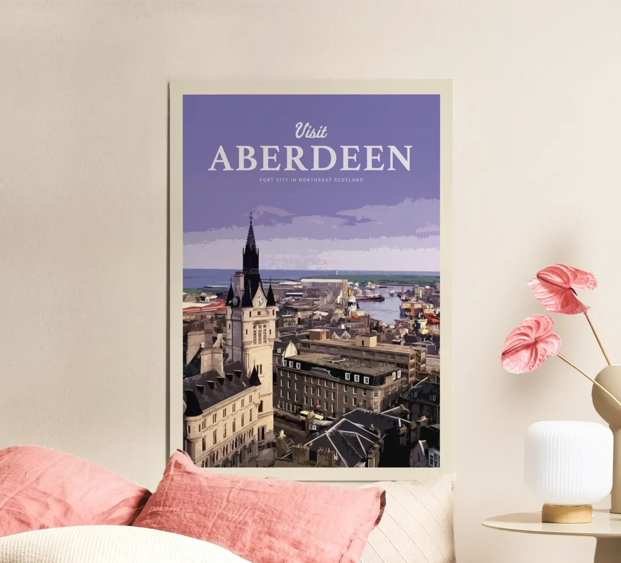 Viaggio a Aberdeen poster con telaio in plastica da Mercury Club