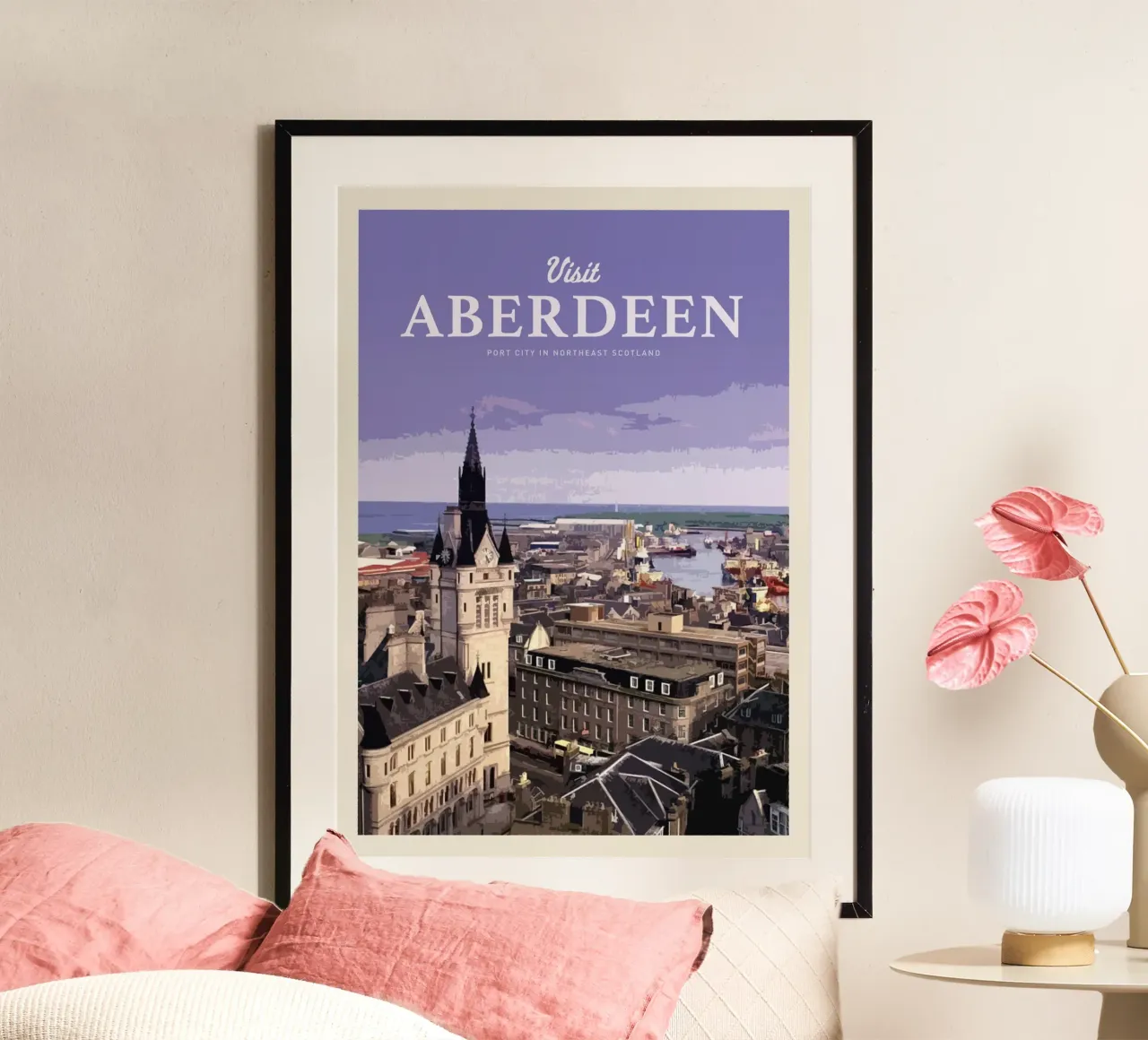 Viaggio a Aberdeen poster con telaio in plastica da Mercury Club