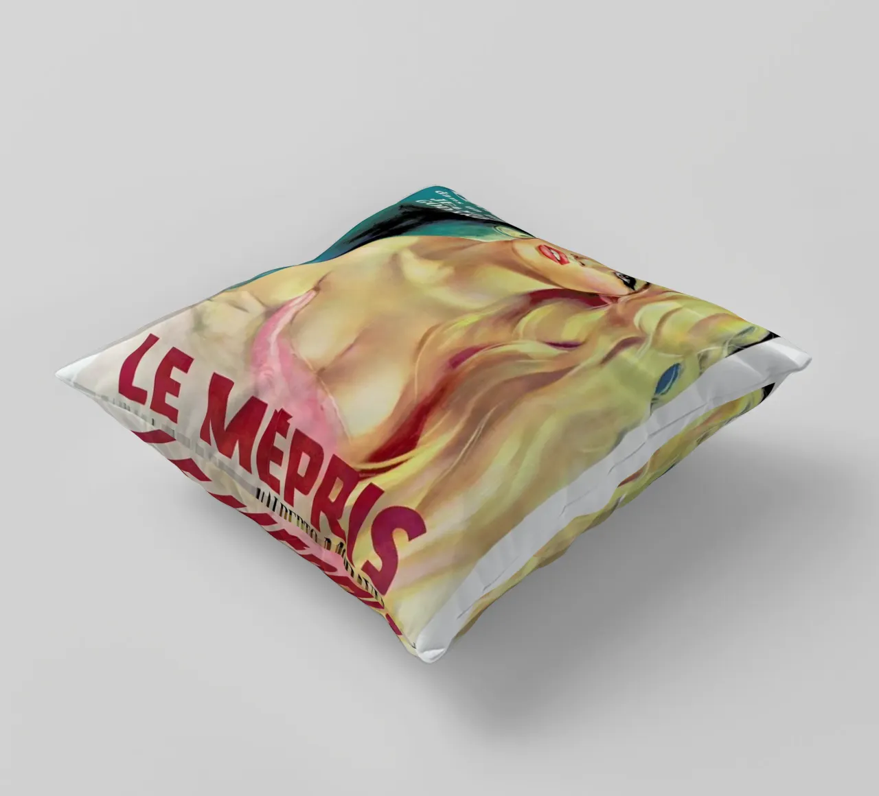 ‘Le Mepris’ Retro Movie Poster cuscino da Gallery Print and Art Limited