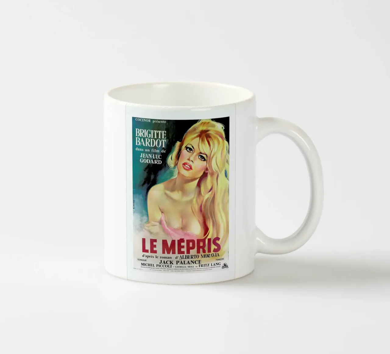 ‘Le Mepris’ Retro Movie Poster tazza in ceramica da Gallery Print and Art Limited