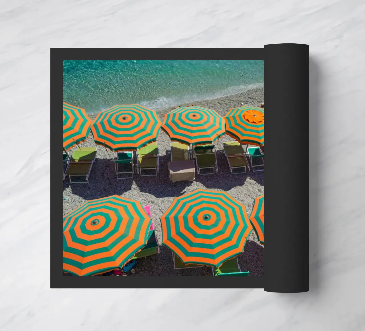 Retro Italian Beach Print, Umbrella Beach Poster zerbino da TheTravelClub