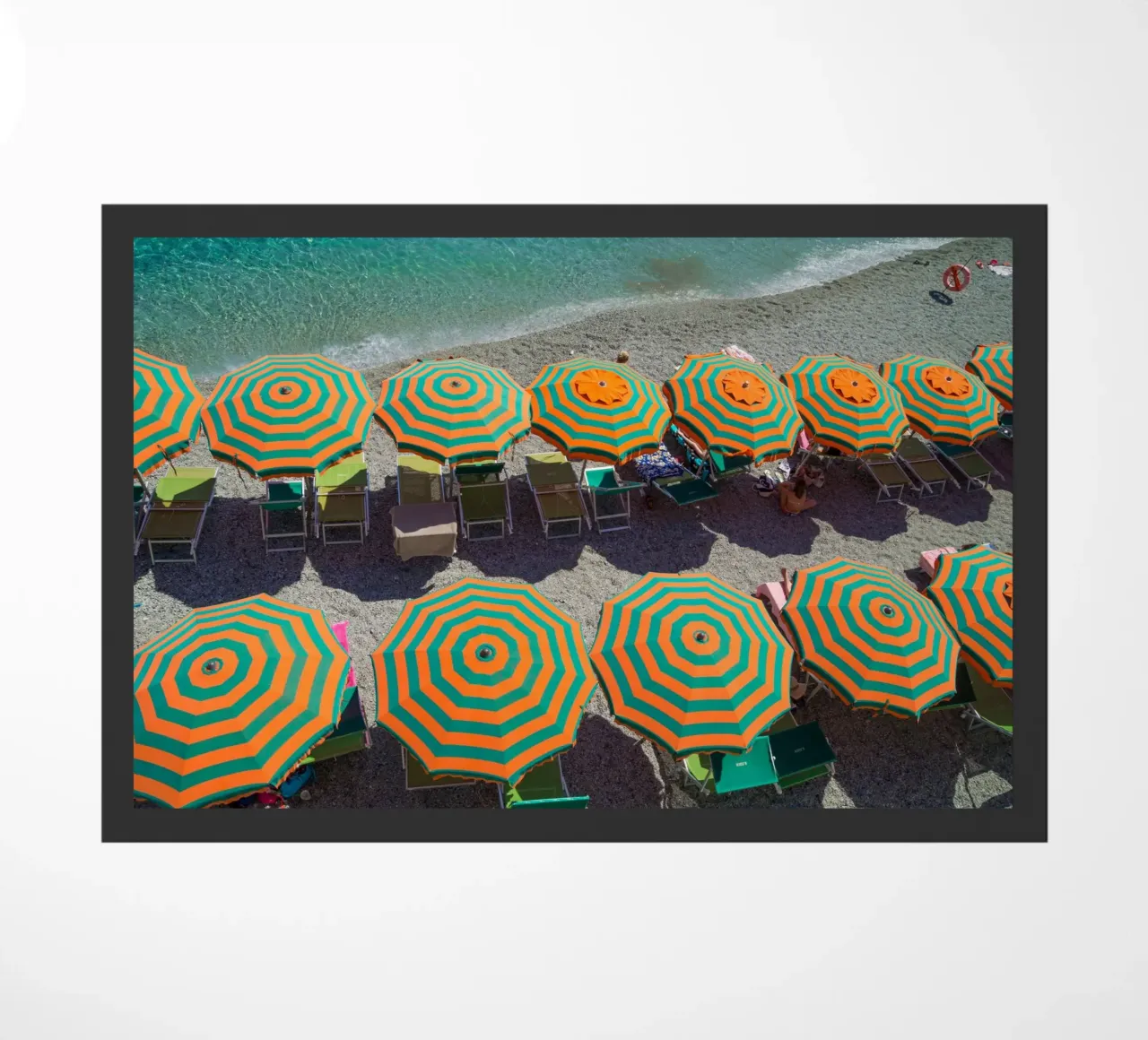 Retro Italian Beach Print, Umbrella Beach Poster zerbino da TheTravelClub