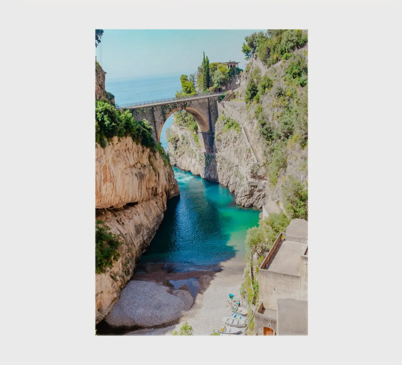 Amalfiküste, Italien Druck, Italienische Wandkunst, Strand Poster Notizbuch von TheTravelClub