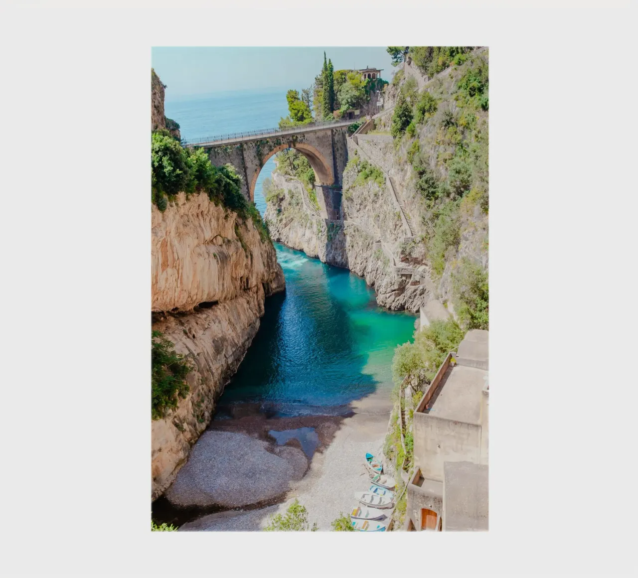 Amalfiküste, Italien Druck, Italienische Wandkunst, Strand Poster Notizbuch von TheTravelClub