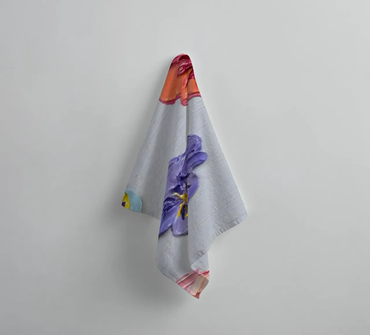 Pansy Daubs towel by annmariecoolick