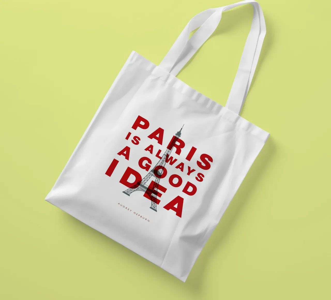 Parigi è sempre una buona idea borsa in juta da THE MOTIVATED TYPE