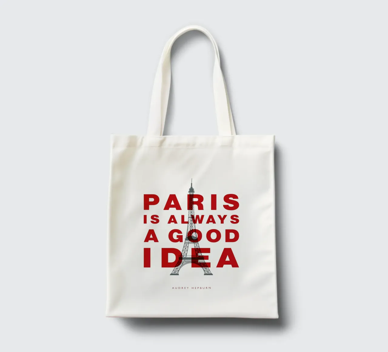 Parigi è sempre una buona idea borsa in juta da THE MOTIVATED TYPE